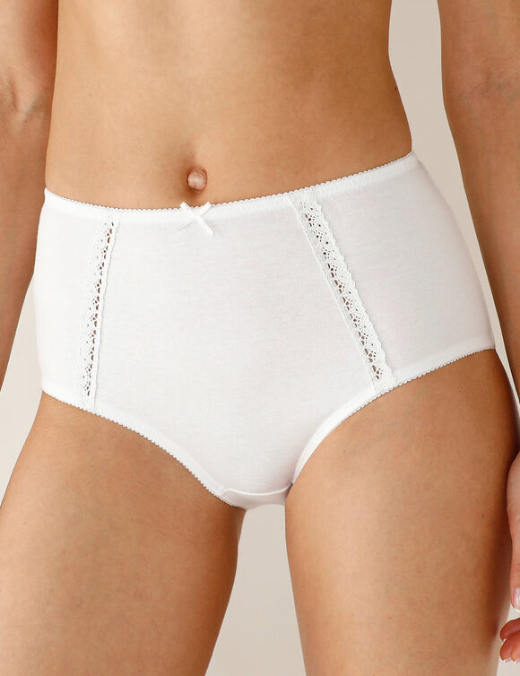 Culotte coton forme super maxi - lot de 2 (blanc) Culotte coton forme super maxi - lot de 2 (blanc)